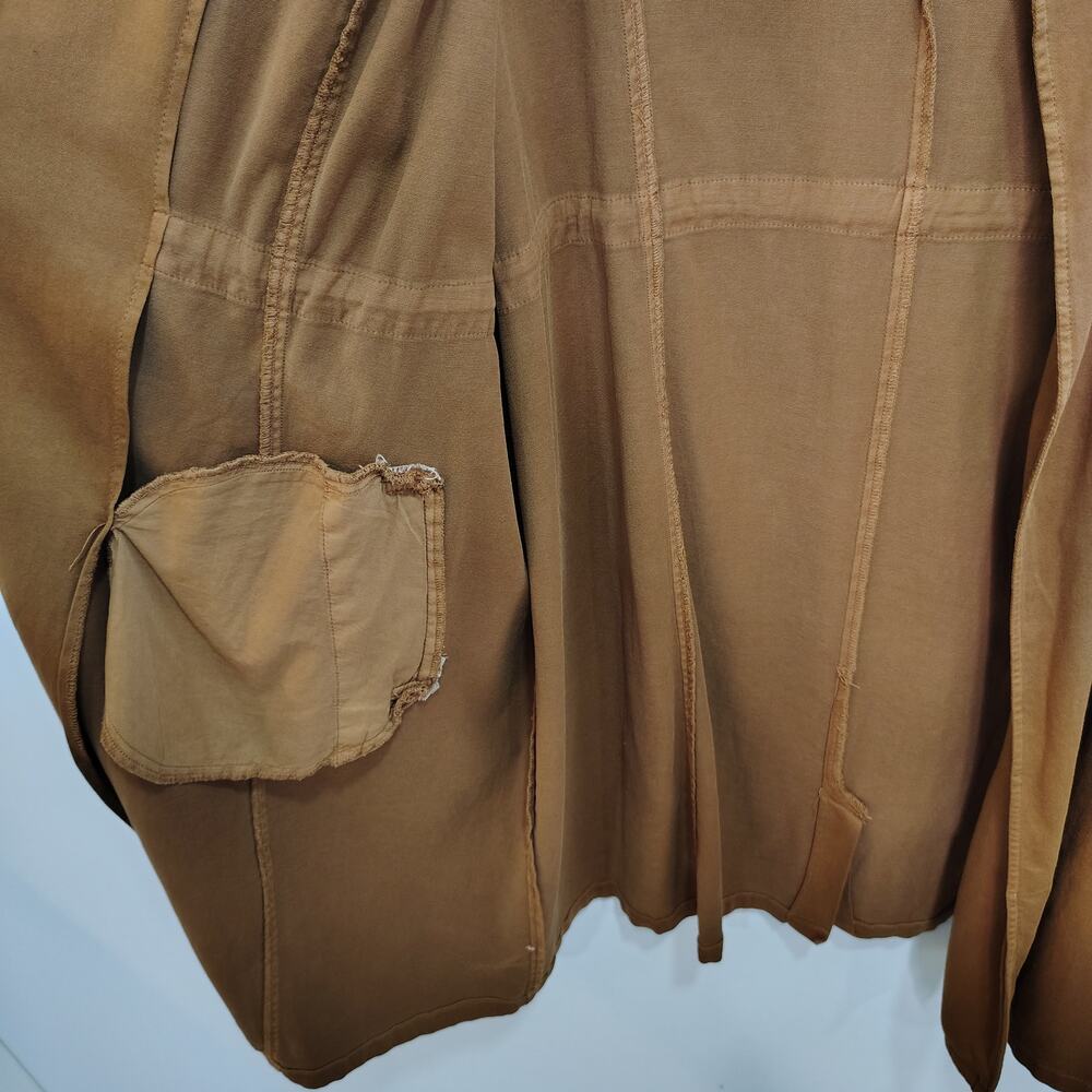 Torrid Womens 3X Plus Size Jacket Twill Drape Front Trench Coat Tan - Picture 13 of 16